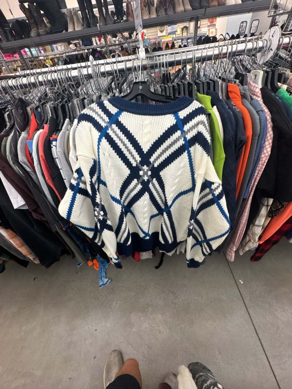 Mens Colorblock Diamond Pattern Knit Cardigan Fall
